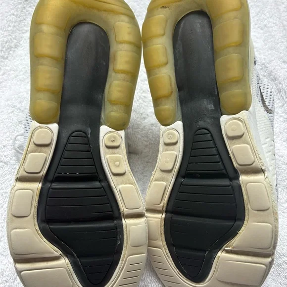 Nike Air Max 270 White & Black Mesh – Iconic Lifestyle Sneakers Size 7 - Picture 7 of 7